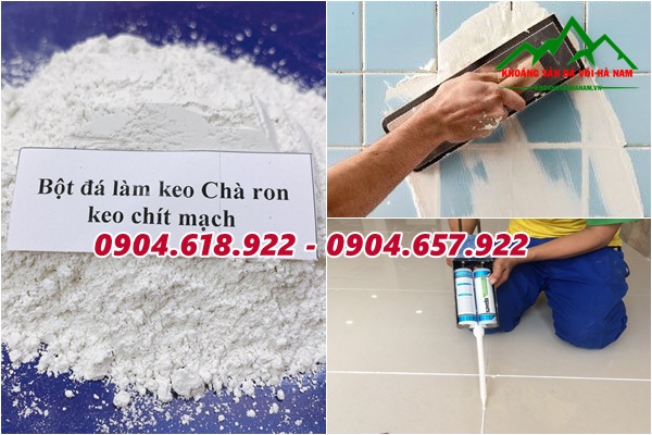 Bột đá siêu mịn làm keo chà ron, keo chít mạch