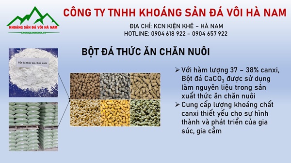 bột đá thức ăn chăn nuôi