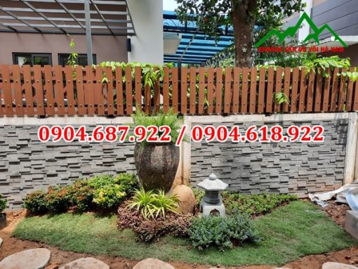 đá ghép ong xám ốp chân tường