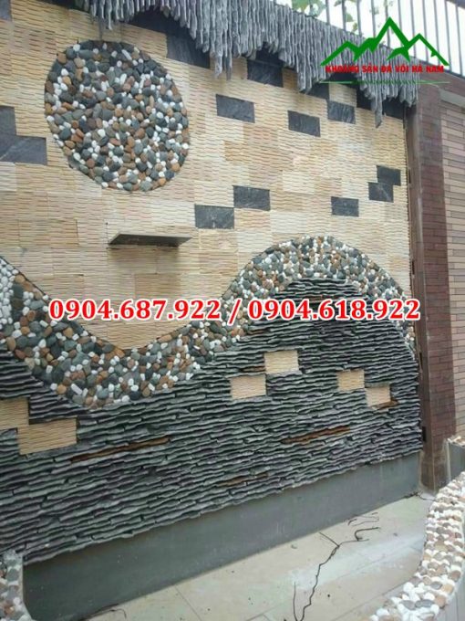 đá chẻ vàng ốp tường