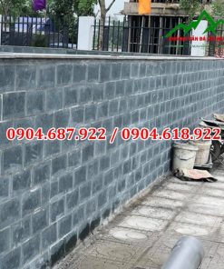 đá mài vát cạnh xanh rêu ốp tường