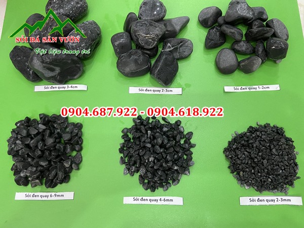 sản xuất sỏi đen quay