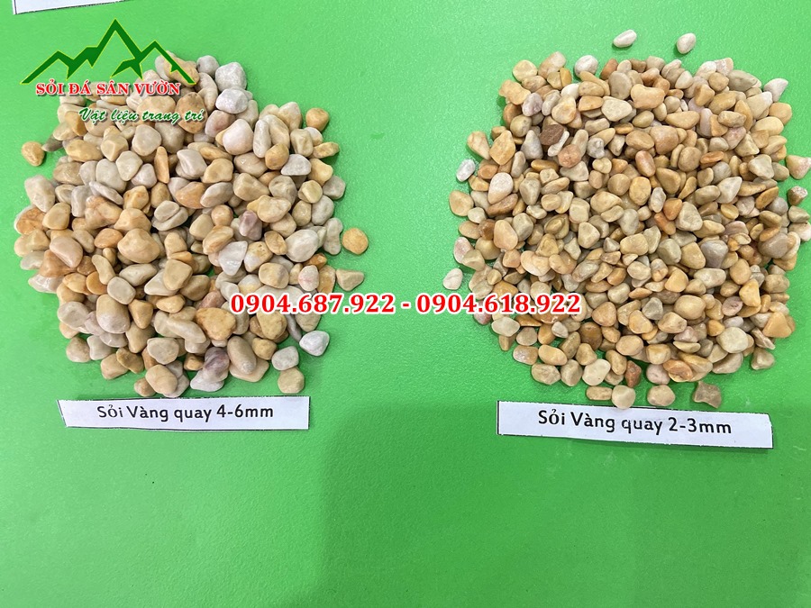 sản xuất sỏi vàng quay