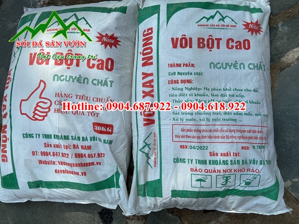 vôi bột xử lý nước