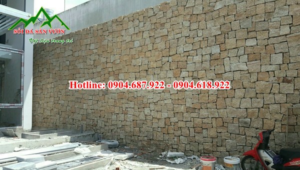 đá rối granite vàng ốp tường