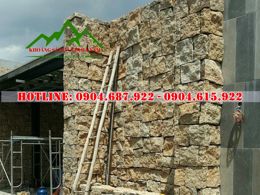 Mẫu đá rối vàng granite