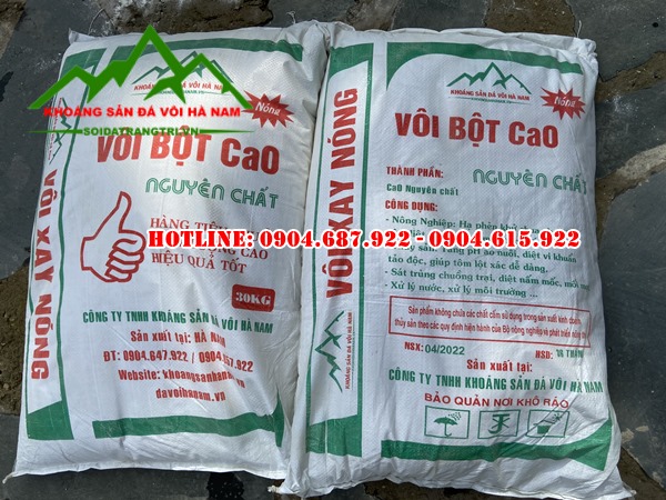 mẫu vôi bột cho chuồng trại