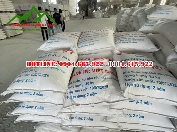 xưởng vôi bột hà nam